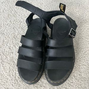 dr marten blair’s hydro platform leather sandal 8